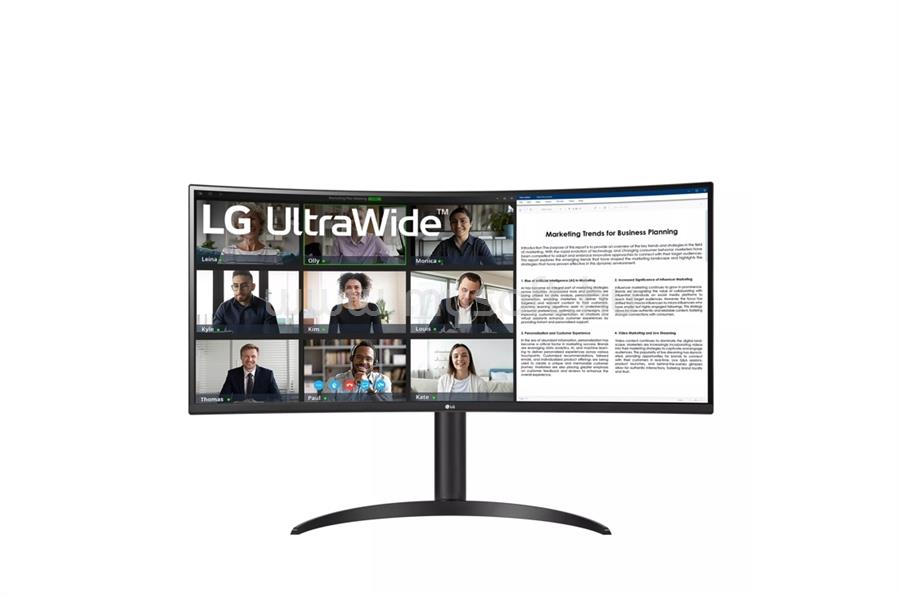 LG Ultrawide 34WR55QC-B ívelt Monitor