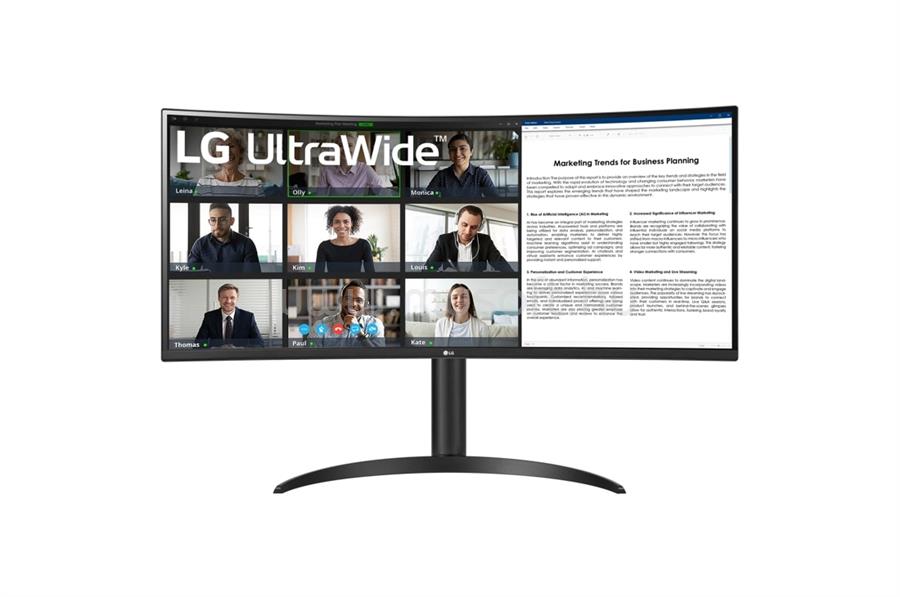 LG Ultrawide 34WR55QK-B ívelt Monitor