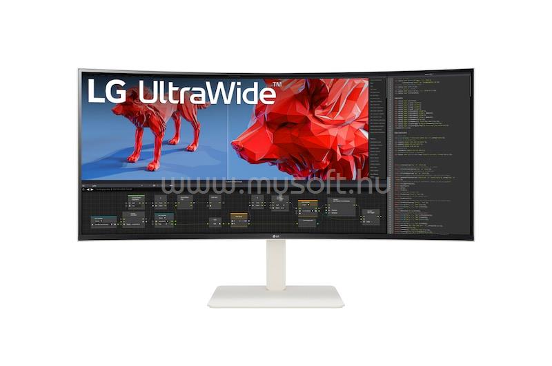 LG Ultrawide 38BR85QC-W ívelt Monitor beépített hangszóróval (fehér)