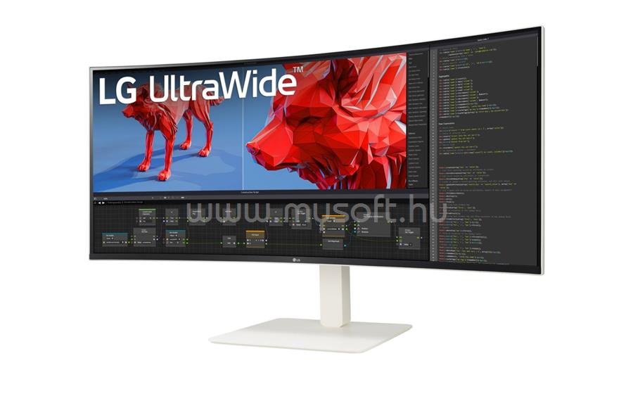 LG UltraWide 38WR85QC-W ívelt Monitor beépített hangszóróval