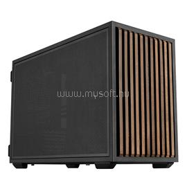 LIAN LI B4-mATX Wood számítógépház - diófa, fekete B4X-WD small
