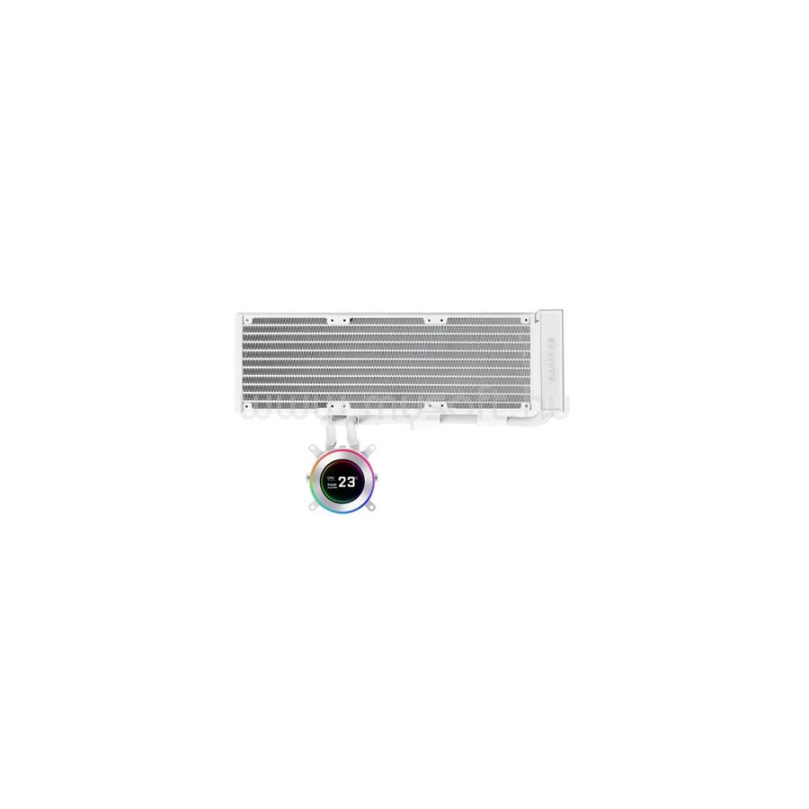 LIAN LI HydroShift II LCD-C 360 N vízhűtés ventilátorok nélkül, fehér