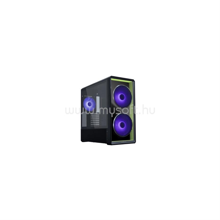 LIAN LI Lancool 217 INF számítógépház - E-ATX, Infinity Mirror előlap, edzett üveg, 3db RGB ventilátor, fekete