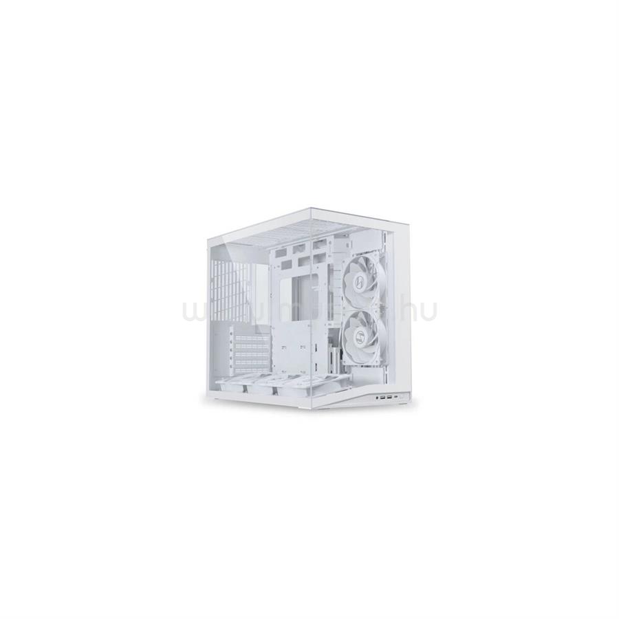LIAN LI O11 Dynamic Mini V2 Flow számítógépház - ATX, edzett üveg elöl/oldalt, 5db PWM ventilátor, fehér