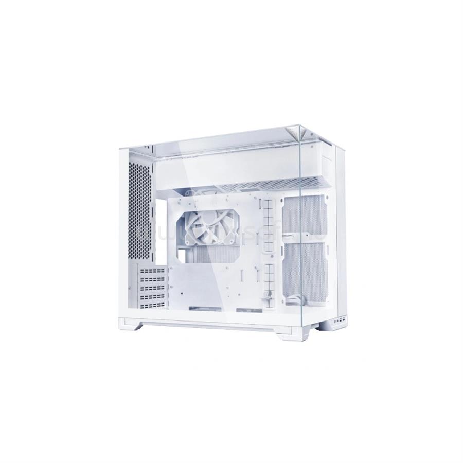 LIAN LI O11 Vision-M számítógépház - micro-ATX, edzett üveg, kétkamrás, fehér