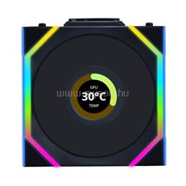LIAN LI UNI FAN SL Wireless LCD 120 Reverse Blade rendszerhűtő - ARGB, PWM, 300-1900rpm, 31dBA, fekete 12RSLLCD1W1B small
