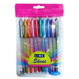 LINC Shine Glitter 10db-os vegyes színű zseléstoll LNV3090 small