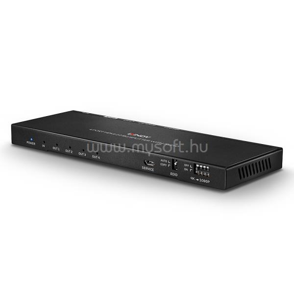LINDY 4 Port HDMI 2.0 18G Splitter with Audio
