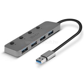 LINDY 4 Port USB 3.0 Hub with On/Off Switches LINDY_43309 small