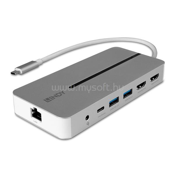 LINDY DST-Mx Duo, USB-C Mini Laptop/Macbook dokkoló