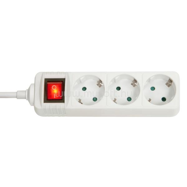 LINDY Mains 3 way gang socket, with switch