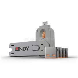 LINDY USB Port Locks 4xORANGE+Key LINDY_40453 small