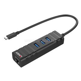 LINDY USB 3.2 Hub & Gigabit Ethernet Adapter LINDY_43249 small