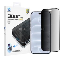 LITO iPhone 18 Pro / 17 Pro LITO D+ Max Privacy 300C képernyővédő üveg 3D, 9H, FEKETE GP-197406 small