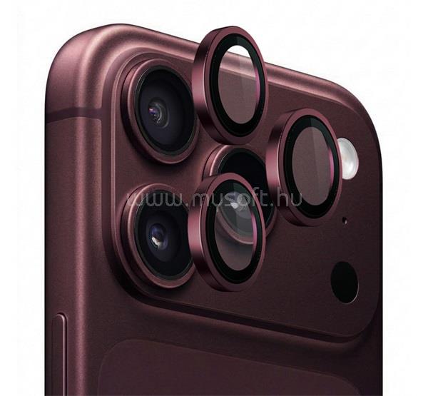LITO iPhone 18 Pro Max / 18 Pro LITO Titanium AR kameravédő üveg 0.3mm, tükröződésmentes, BURGUNDY