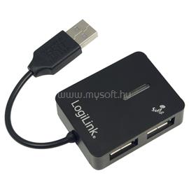 LOGILINK "Smile" USB 2.0 4 portos hub, fekete LOGILINK_UA0139 small