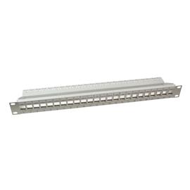 LOGILINK 19" Patch panel 24 Keystone jack csatlakozóhoz, 1U (szürke) LOGILINK_NK4044 small