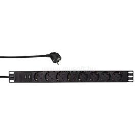 LOGILINK 19" PDU 8-as CEE 7/3 + 2x USB-A, túlterhelés elleni védelemmel LOGILINK_PDU8C02 small