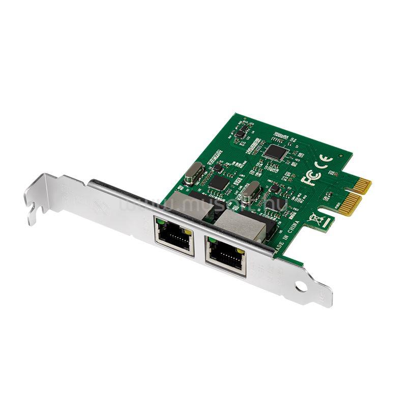LOGILINK 2 portos Gigabit LAN hálózati kártya PCIe