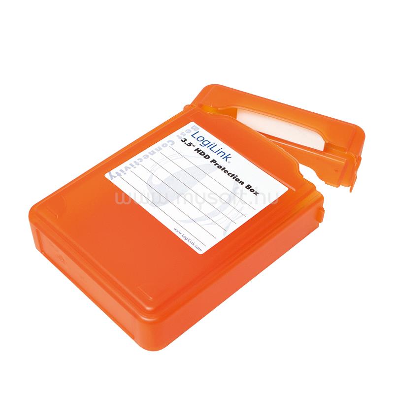 LOGILINK 3,5" HDD Védődoboz, narancssárga