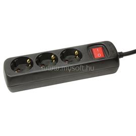 LOGILINK 3-as csatlakozó elosztó, 1.4 m, fekete LOGILINK_LPS206B small