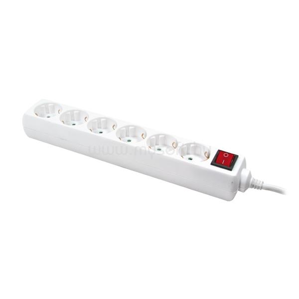 LOGILINK 6-os hosszabbító + kapcsoló, 6x CEE 7/3, 1,5 m (fehér)