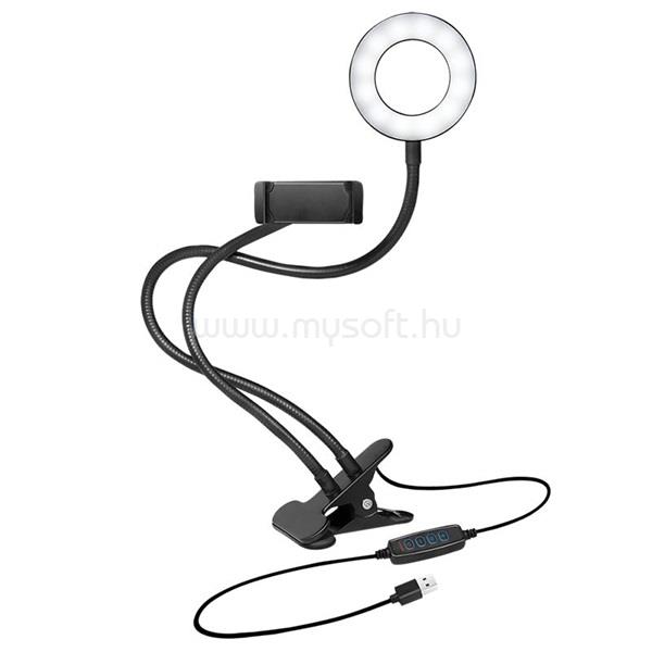 LOGILINK AA0150 8,5cm LED körlámpa okostelefonhoz (fekete)