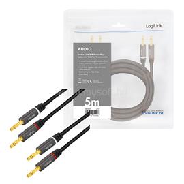 LOGILINK Audio kábel, 2x2 Banán csatlakozó, fém, 5 m LOGILINK_CA1211 small