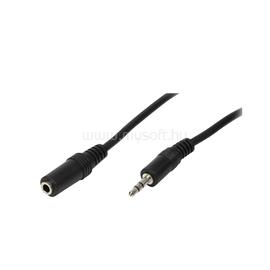 LOGILINK Audiokábel, 3,5 mm-es 3-Pin/M   3,5 mm-es 3-Pin/F, fekete, 5 m LOGILINK_CA1055 small