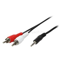 LOGILINK Audiokábel, 3,5 mm-es 3 tűs/M-2x RCA/M, fekete, 1,5 m LOGILINK_CA1042 small