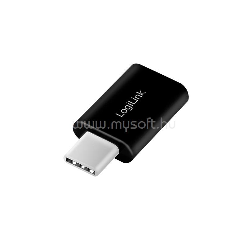LOGILINK BT 5.3 adapter, USB-C Gen1, 3 Mbps, 20 m működési tartomány (fekete)