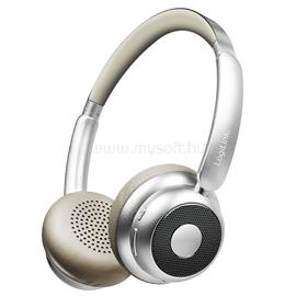 LOGILINK BT 6.0 AuraSolo headset, 20 órás újratölthető akkumulátor, ANC, O40 mm, multifunkciós, ezüst LOGILINK_BT0072BR small