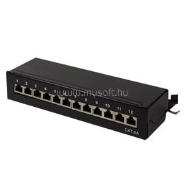 LOGILINK Cat.6A Patch Panel 12 portos árnyékolt, asztali, fekete LOGILINK_NP0019B small