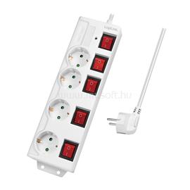 LOGILINK Elosztó 4-es, 5 kapcsolóval, 4x CEE 7/3 (fehér) LOGILINK_LPS252 small