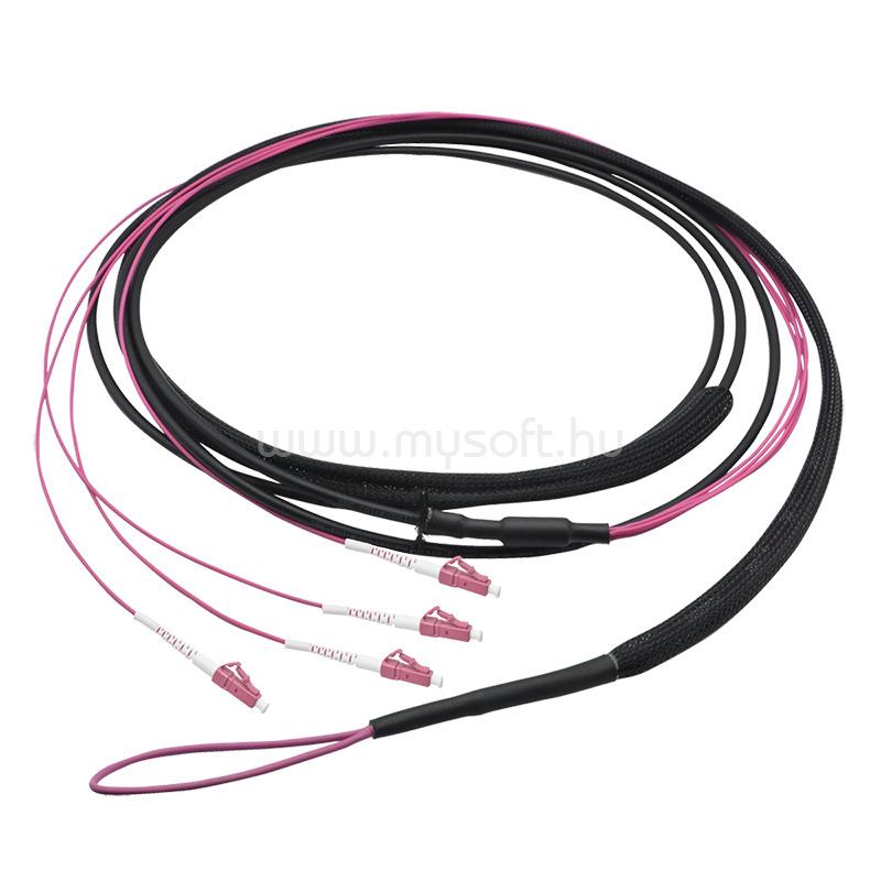LOGILINK Fiber törzskábel U-DQ(ZN)BH, 4 eres multimódusú OM4, 15 m, LC/UPC - LC/UPC