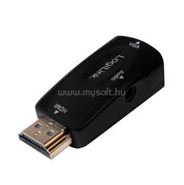 LOGILINK HDMI adapter, A/M - VGA/F + 3,5 mm/F, 1080p, fekete LOGILINK_CV0107 small