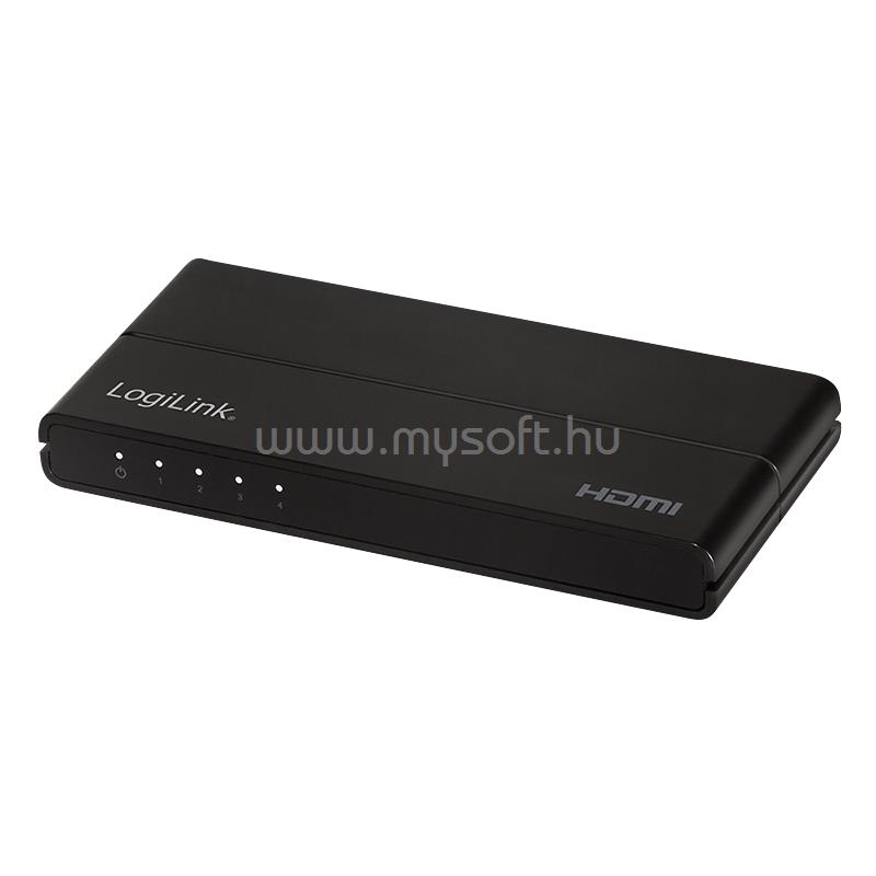 LOGILINK HDMI elosztó 1x4 port, 4K/60 Hz, HDCP, HDR, CEC