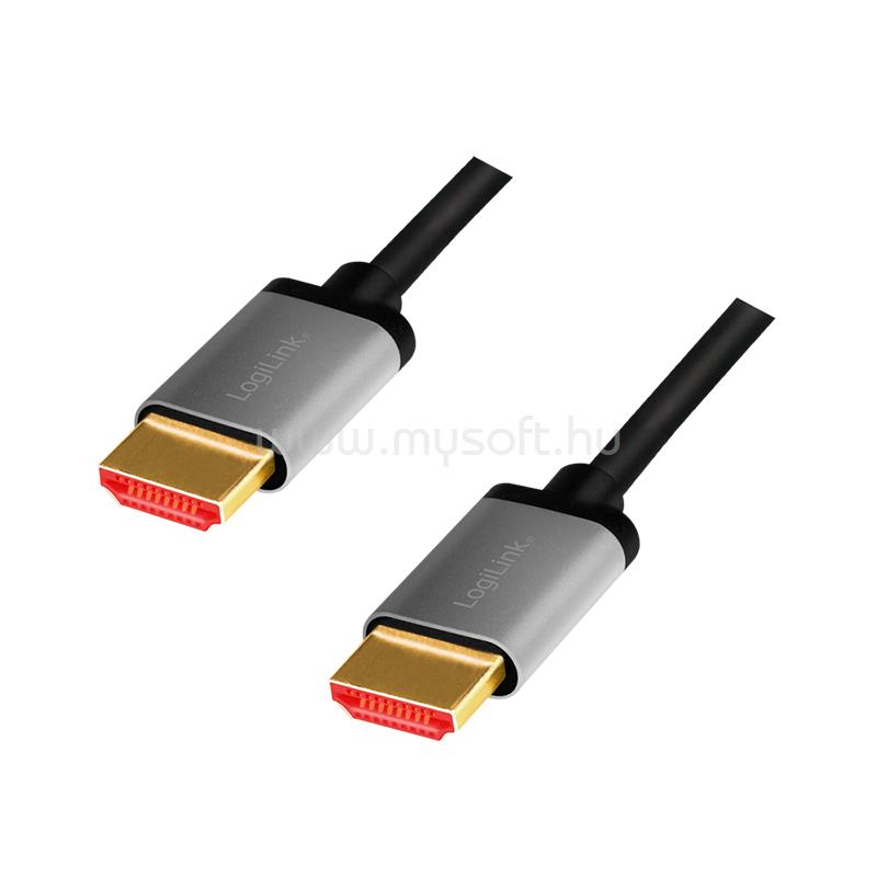 LOGILINK HDMI kábel, A/M - A/M, 8K/60 Hz, alu, 1 m