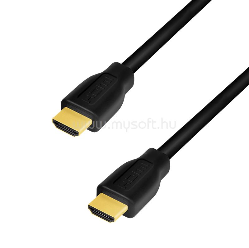 LOGILINK HDMI-kábel, A/M-A/M, 4K/60 Hz, CCS, fekete, 2 m