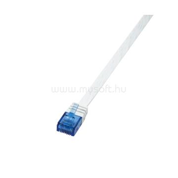 LOGILINK Cat6 U/UTP lapos patch kábel - Fehér - 5m
