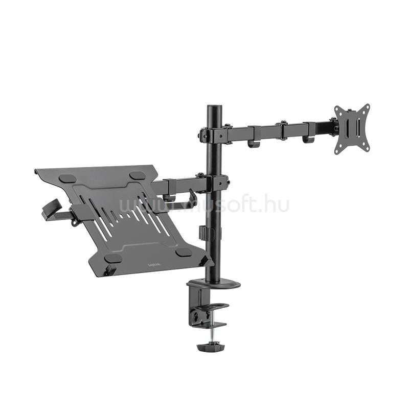 LOGILINK Kettős monitortartó, 17-32"-es monitorok, 10-15,6"-os notebookok/táblagépek