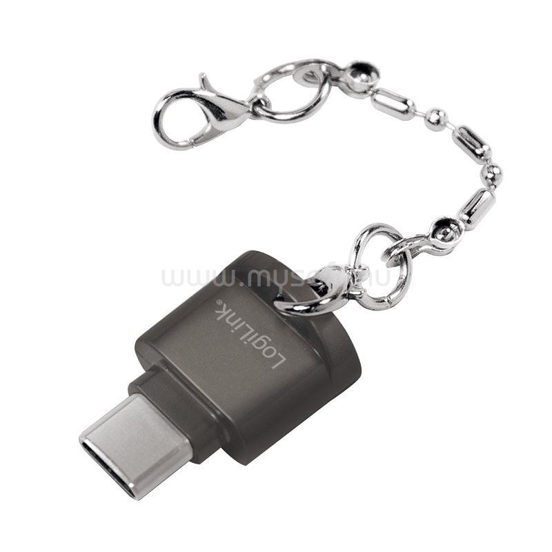 LOGILINK key chain USB-C OTG kártyaolvasó (fekete)