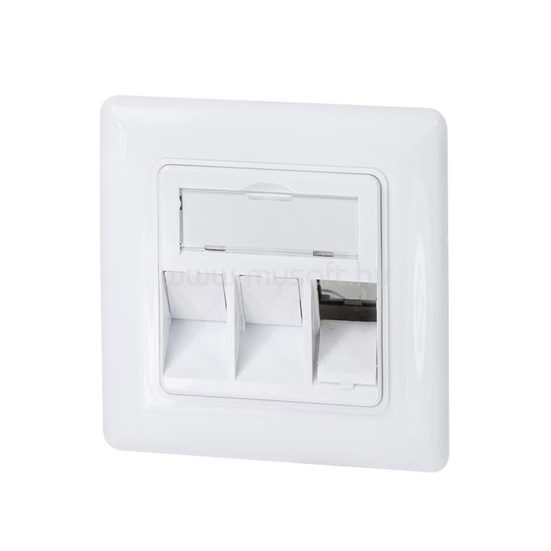 LOGILINK Keystone előlap 3 modulhoz, német típusú, fehér
