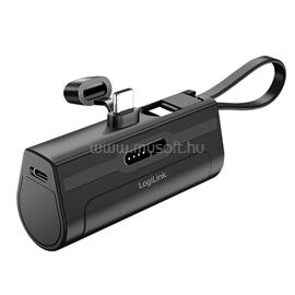 LOGILINK Kompakt külső akkumulátor 4500 mAh, beépített USB-C kábellel és csatlakozóval, védőkupakkal, 10 W LOGILINK_PA0366 small