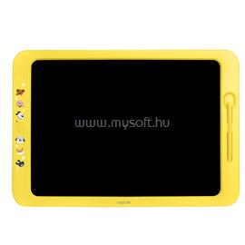 LOGILINK LCD gyermek tábla 19", törölhető/újraírható, letörölhető tábla hátlap, állvány (sárga) LOGILINK_AA0183 small