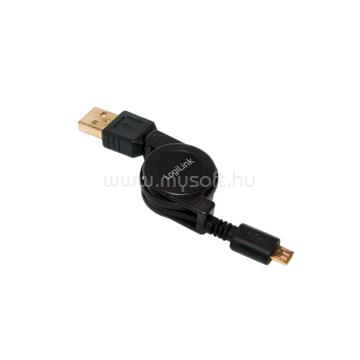 LOGILINK MicroUSB - USB-A felcsévélhető kábel