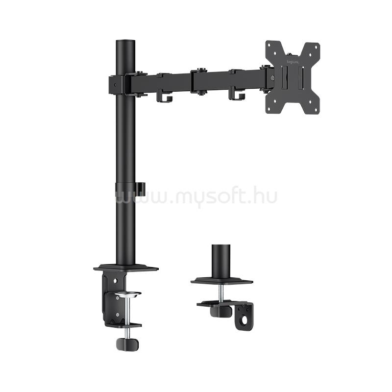 LOGILINK Monitortartó, 17 32", max. 10 kg, karhossz 376 mm, acél (fekete)