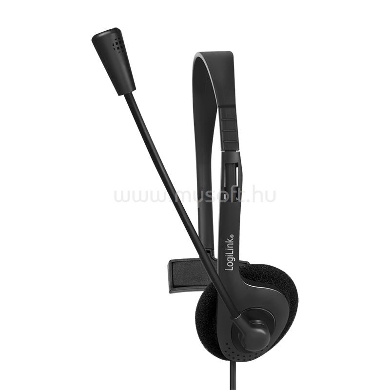 LOGILINK Mono vezetékes headset, 1x 3,5 mm-es fejhallgató-csatlakozó
