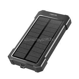 LOGILINK Napelemes powerbank 10 000 mAh, 20 W, 2x USB-A, 1x USB-C, LED fény (fekete/narancssárga) LOGILINK_PA0390 small