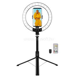 LOGILINK okostelefon gyűrűs lámpa selfie stick állvánnyal, távzárral, átmérő 25 cm AA0156 small